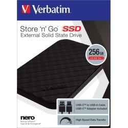 Disque SSD externe Verbatim Store'N'Go - 256Go (Noir)