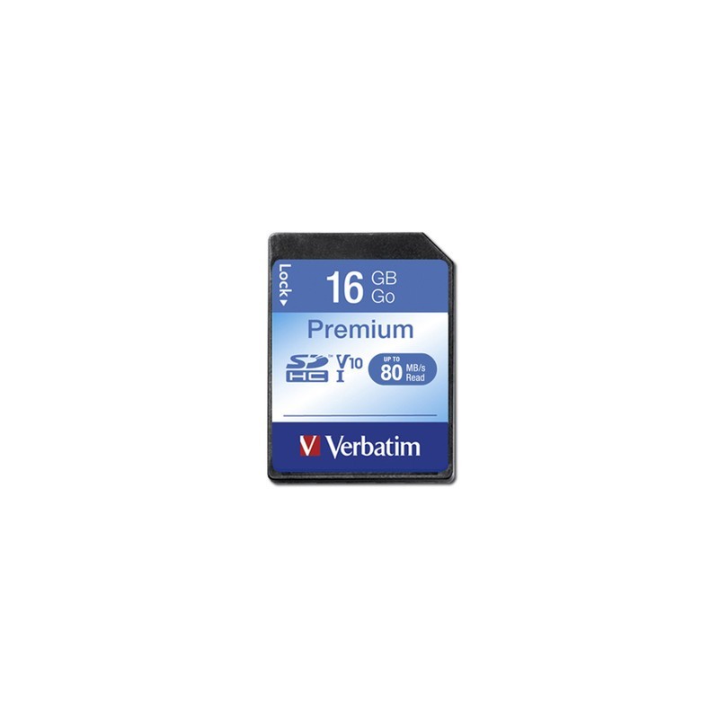 Carte mémoire SD Verbatim U1 Premium - 16Go