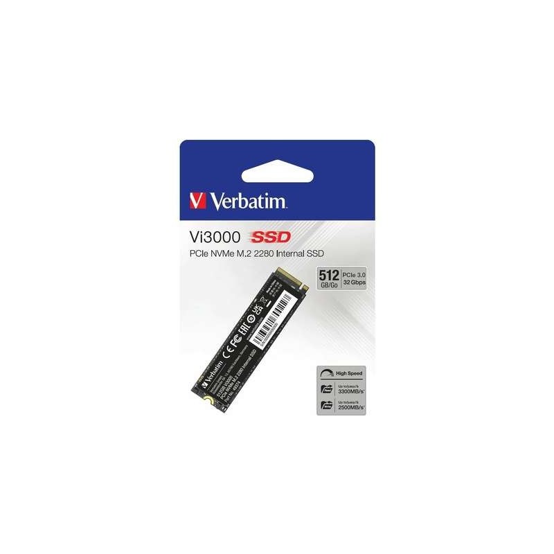 Disque SSD Verbatim Vi3000 512Go - NVMe M.2 Type 2280