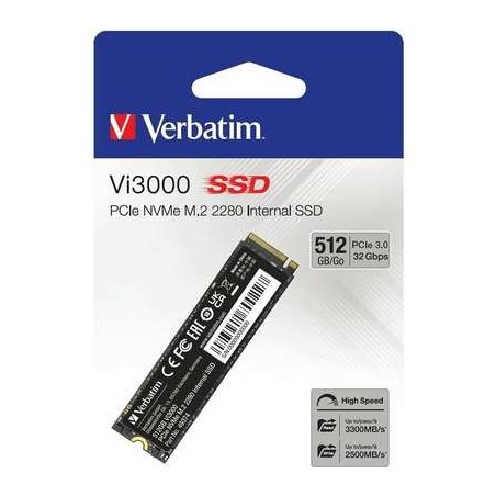 Disque SSD Verbatim Vi3000 512Go - NVMe M.2 Type 2280