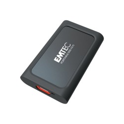 Disque SSD externe Emtec X210 - 128Go (Noir/Rouge)