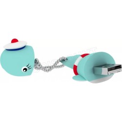 Clé USB 2.0 Emtec M337 Baleine Marinière - 16Go (Bleu)