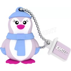 Clé USB 2.0 Emtec M336 Lady Penguin - 16Go (Bleu/Rose)