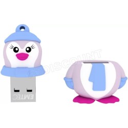 Clé USB 2.0 Emtec M336 Lady Penguin - 16Go (Bleu/Rose)