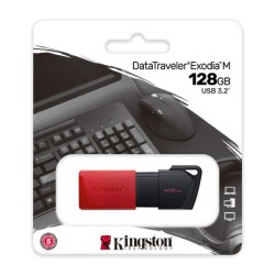 Clé USB 3.2 Kingston DataTraveler Exodia M - 128Go (Rouge/Noir)