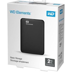 Disque Dur externe Western Digital Elements Portable - 2To  (Noir)