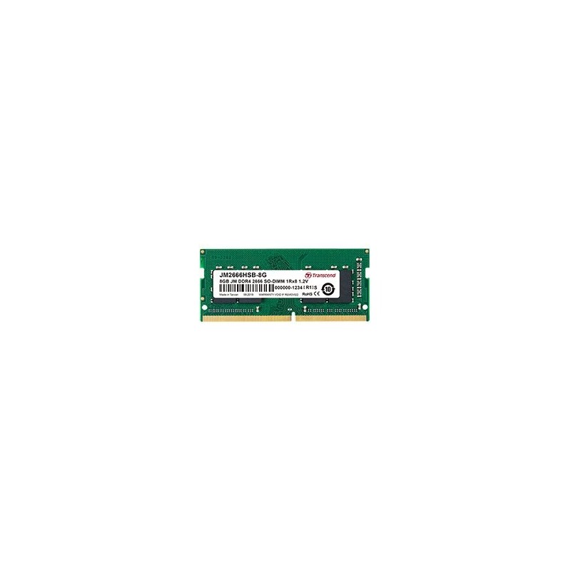 Barrette mémoire SODIMM 8Go DDR4 Transcend JetRam  2666Mhz (Vert)