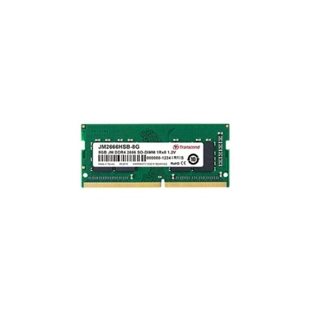 Barrette mémoire SODIMM 8Go DDR4 Transcend JetRam  2666Mhz (Vert)