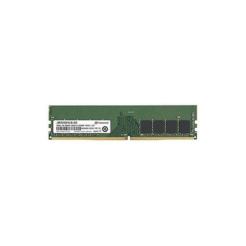 Barrette mémoire 8Go DIMM DDR4 Transcend JetRam  3200Mhz (Vert)