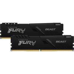 Kit Barrettes mémoire 32Go (2x16Go) DIMM DDR4 Kingston Fury Beast  3200Mhz (Noir)