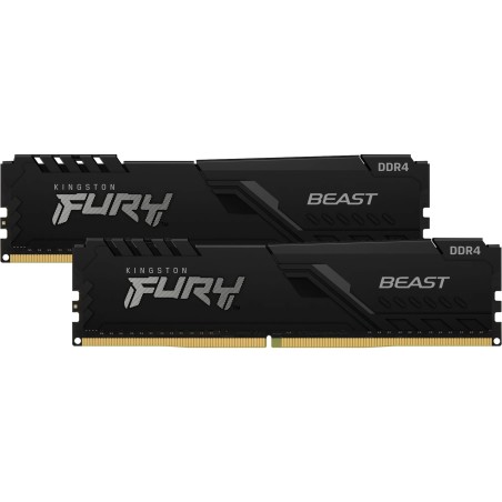 Kit Barrettes mémoire 32Go (2x16Go) DIMM DDR4 Kingston Fury Beast  3200Mhz (Noir)