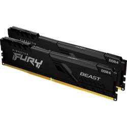 Kit Barrettes mémoire 32Go (2x16Go) DIMM DDR4 Kingston Fury Beast  3200Mhz (Noir)