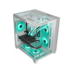 Boitier Mini Tour Micro ATX Mars Gaming MC-3CM avec panneaux vitrés (Blanc)