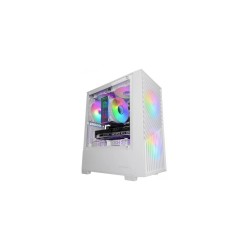 Boitier Mini Tour Micro ATX Mars Gaming MC-Vortex RGB avec panneau vitré (Blanc)