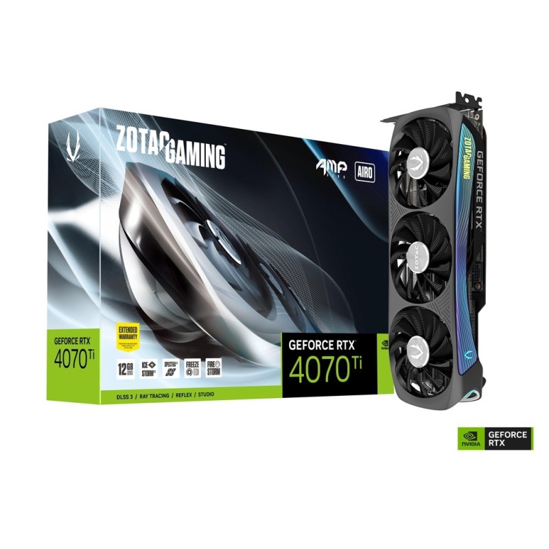 Carte Graphique Nvidia Zotac GeForce RTX 4070 Ti Amp Airo 12Go