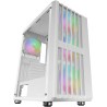 Boitier Moyen Tour ATX Mars Gaming MC-Vault RGB avec panneau vitré (Blanc)