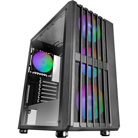 Boitier Moyen Tour ATX Mars Gaming MC-Vault RGB avec panneau vitré (Noir)