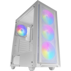 Boitier Moyen Tour ATX Mars Gaming MC-Air RGB avec panneau vitré (Blanc)