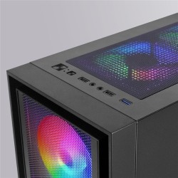 Boitier Moyen Tour ATX Mars Gaming MC-Air RGB avec panneau vitré (Noir)