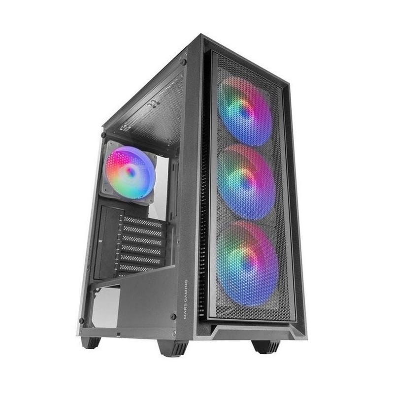 Boitier Moyen Tour ATX Mars Gaming MC-Air RGB avec panneau vitré (Noir)