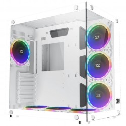 Boitier Moyen Tour ATX Xigmatek Aquarius Plus RGB avec panneaux vitrés (Blanc)