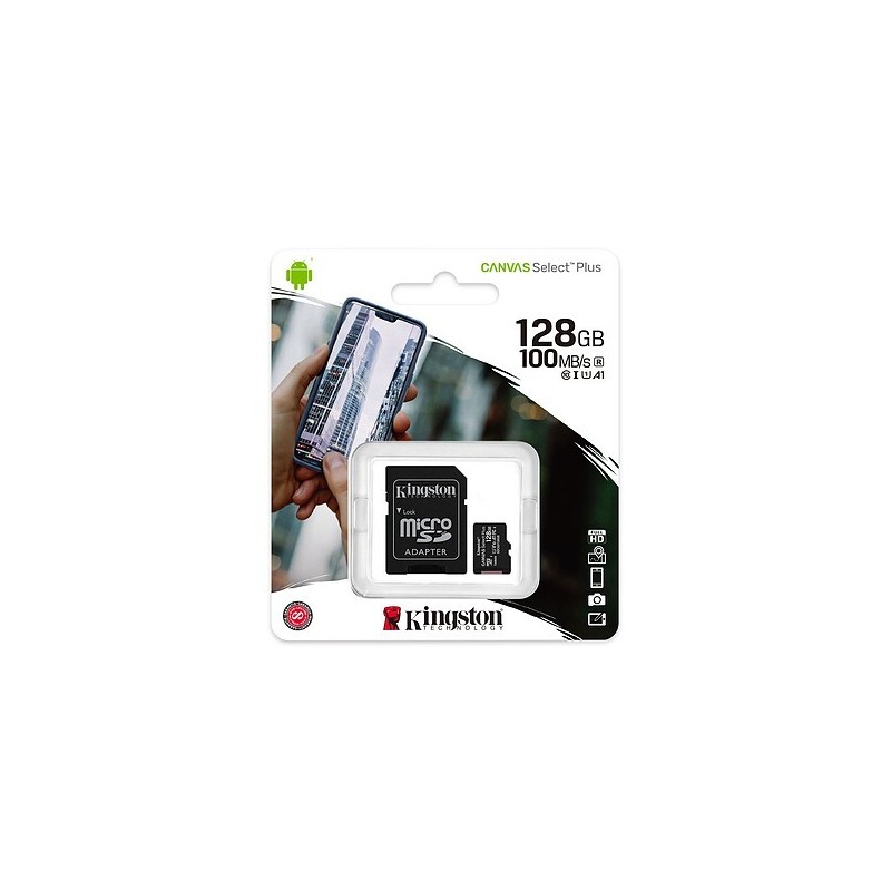 Carte mémoire Micro SD Kingston Canvas Select Plus - 128Go