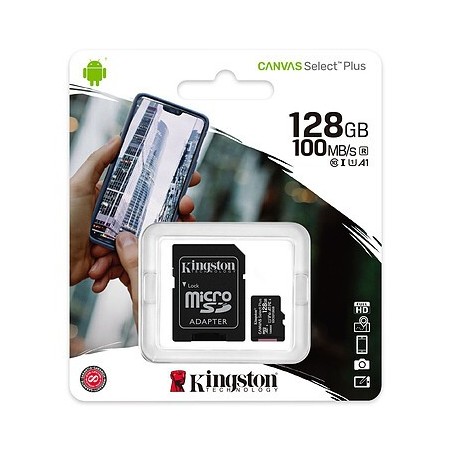 Carte mémoire Micro SD Kingston Canvas Select Plus - 128Go