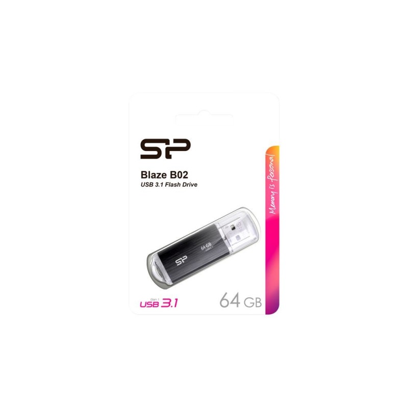 Clé USB 3.1 Silicon Power Blaze B02 - 64Go (Noir)