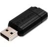 Clé USB 2.0 Verbatim PinStripe - 128Go (Noir)