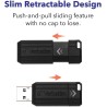 Clé USB 2.0 Verbatim PinStripe - 128Go (Noir)