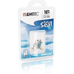 Clé USB 2.0 Emtec M334 Bébé Phoque - 16Go (Blanc)