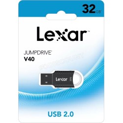 Clé USB 2.0 Lexar JumpDrive V40 - 32Go (Noir)