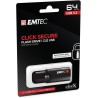 Clé USB 3.2 Emtec B120 Click Secure - 64Go (Noir)