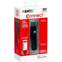 Clé USB 3.0 Emtec Dual Lightning iCobra2 T500 - 32Go (Noir)