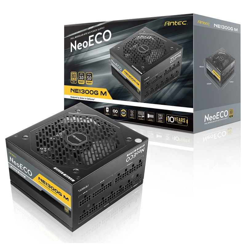 Alimentation ATX Antec NeoEco Gold M ATX 3.0 - 1300W (Noir)