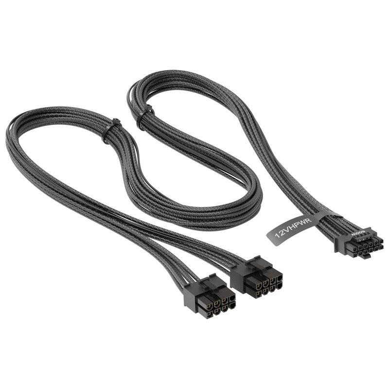 Cable modulaire Seasonic 12VHPWR - 1x PCIe 12+4 pins vers 2x 8 pins (Noir)