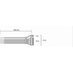 Cable Modulaire be quiet! CB-6620 - 1x 20+4 pins pour carte mère (Noir)