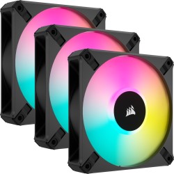 Lot de 3 Ventilateurs de boitier Corsair iCue AF Elite RGB - 12cm (Noir)