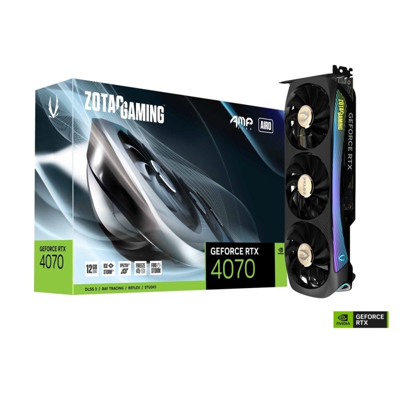 Carte Graphique Nvidia Zotac GeForce RTX 4070 Amp Airo 12Go