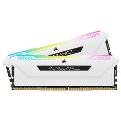 Kit Barrettes mémoire 32Go (2x16Go) DIMM DDR4 Corsair Vengeance Pro SL RGB  3200Mhz (Blanc)