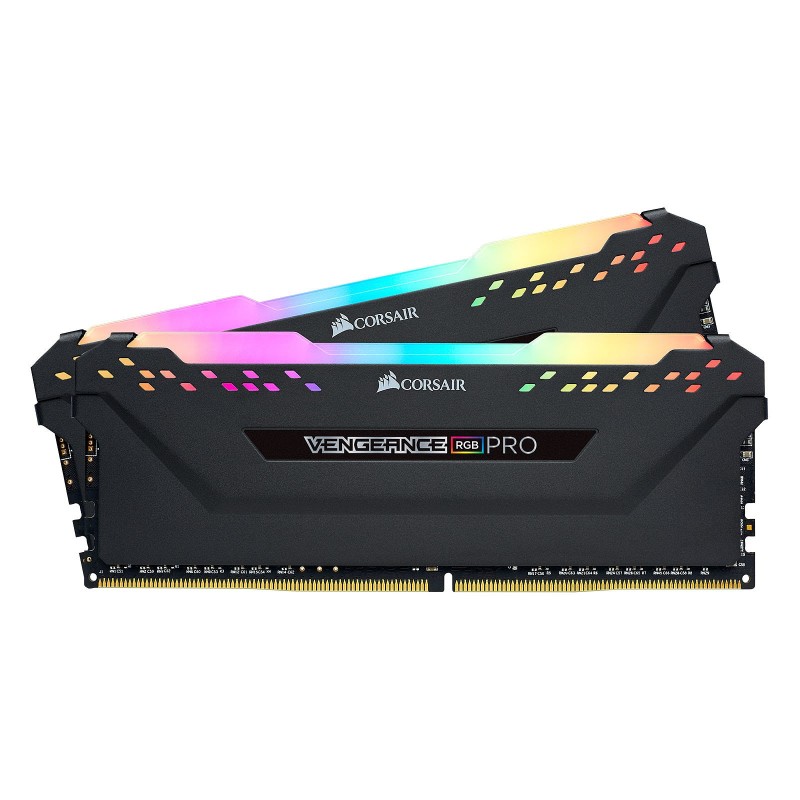 Kit Barrettes mémoire 32Go (2x16Go) DIMM DDR4 Corsair Vengeance Pro RGB  3600Mhz (Noir)