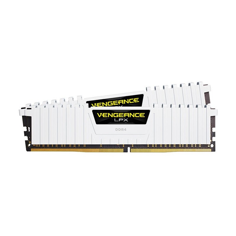 Kit Barrettes mémoire 16Go (2x8Go) DIMM DDR4 Corsair Vengeance LPX  3200Mhz (Blanc)