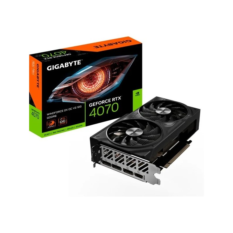 Carte Graphique Nvidia Gigabyte GeForce RTX 4070 Windforce 2X OC V2 12Go