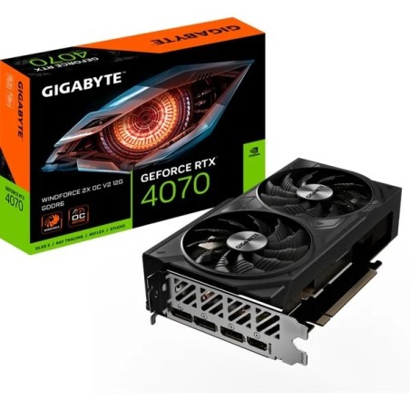 Carte Graphique Nvidia Gigabyte GeForce RTX 4070 Windforce 2X OC V2 12Go