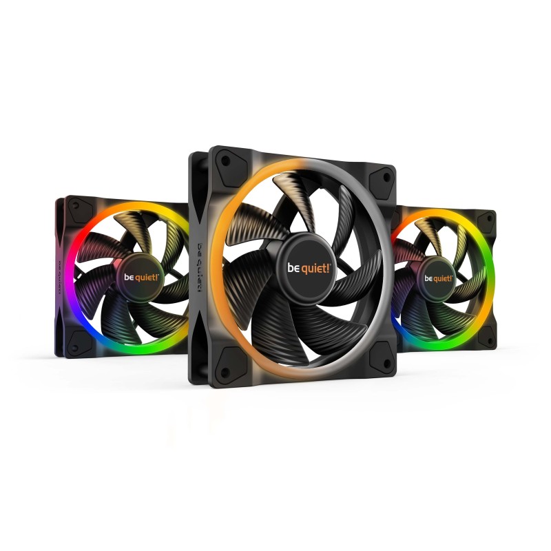 Lot de 3 Ventilateurs de boitier be quiet! Light Wings RGB - 12cm (Noir)