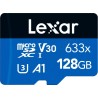 Carte mémoire Micro SD Lexar 633x - 128Go avec adaptateur