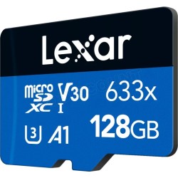 Carte mémoire Micro SD Lexar 633x - 128Go avec adaptateur