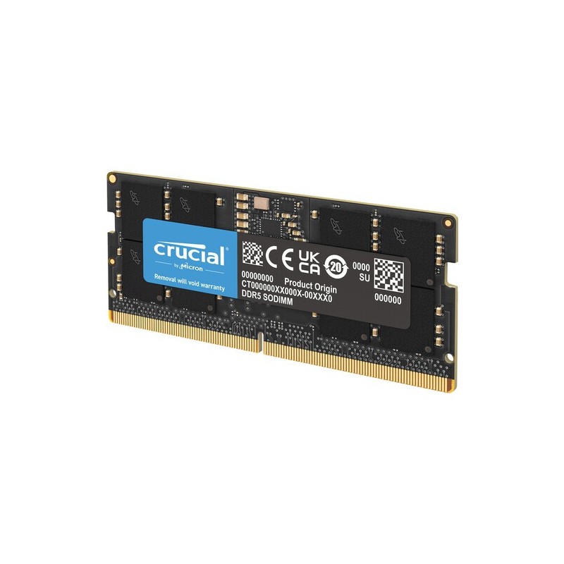 Barrette mémoire SODIMM DDR5 16Go Crucial  4800Mhz (Noir)