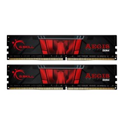 Kit Barrettes mémoire 16Go (2x8Go) DIMM DDR4 G.Skill Aegis  3200Mhz (Noir/Rouge)