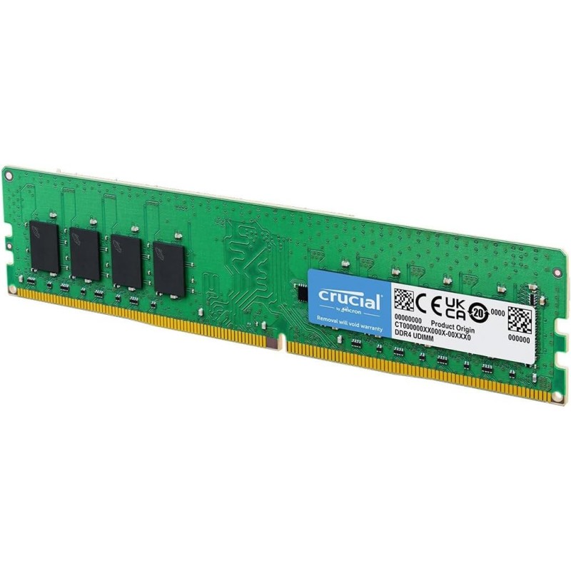 Barrette mémoire 8Go DIMM DDR4 Crucial  3200Mhz (Vert)